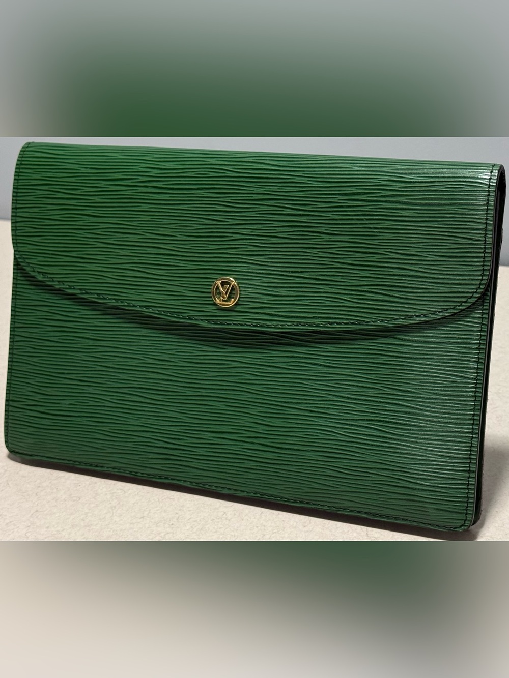 Louis Vuitton Montaigne 27 Epi Leather Clutch Bag